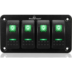 POWERTECH πάνελ σκαφών +amp οχημάτων PTL-019 με 4x διακόπτες, IP65
