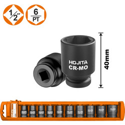 Καρυδάκια εξάγωνα 1/2'' HOJITA σετ 10 τεμ. - HOJITA (600003.0081)