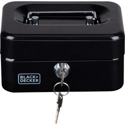 BLACK & DECKER Μαύρο Κουτί Αποθήκευσης Χρημάτων με 2 Κλειδιά και 6 Διαμερίσματα 02839615