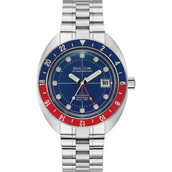 Bulova Oceanographer Ανδρικό Ρολόι Αυτόματο με Ασημί Μεταλλικό Μπρασελέ 96B405