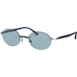 Ray-Ban RB8060 00480 Γυναικεία Γυαλιά Ηλίου Στρογγυλά Μεταλλικά Μπλε με Μπλε Φακό