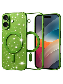 Techsuit Luxury Glitter MagSafe Θήκη Cover Deep Green (iPhone 17)