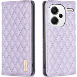 Tel1 Xiaomi Redmi Note 13 Pro Plus 5G Premium Diamond Lattice Magnetic Flip Θήκη Βιβλίο - Purple