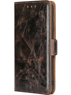 Tel1 Huawei P Smart 2021 Knead Pattern Texture Side Buckle Θήκη Βιβλίο - Brown