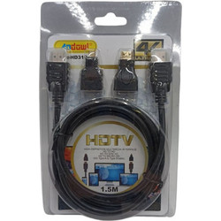 Andowl Καλώδιο HDMI Male to HDMI Male 1.5m Black