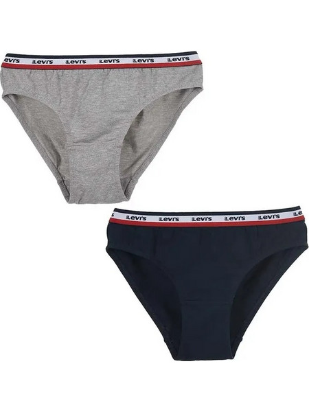 LEVI'S PACK 2 ΤΕΜΑΧΙΩΝ ΣΛΙΠ ΜΠΙΚΙΝΙ ΜΠΛΕ-ΓΚΡΙ ΚΟΡΙΤΣΙ (3665115694833)