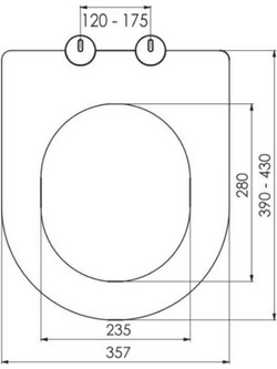 Stewe Home Καπάκι Λεκάνης D-Shape Πλαστικό Soft Close Λευκό 43x35.7cm STE-015253-P15253