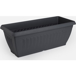 Ζαρντινιέρα Πλαστική Ανθρακί 46x20x17cm - 9.6lt