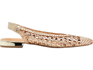 Γυναικείες slingback χρυσές δερμάτινες μπαλαρίνες Gioseppo