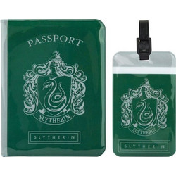 Cinereplicas(R) Harry Potter Slytherin Σετ Θήκη Διαβατηρίου και Βαλίτσας