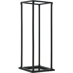 vidaXL Ράφι Καυσόξυλων με Βάση Μαύρο 37 x 37 x 113 εκ. Ατσάλινο
