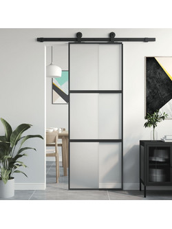 vidaXL Πόρτα Εσωτερική Συρόμενη Γυάλινη 76x205cm 155198
