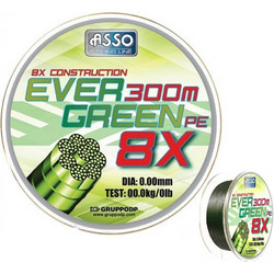 Asso 8xPE EverGreen 0.18mm / 13.8kg / 130m / Πράσινο