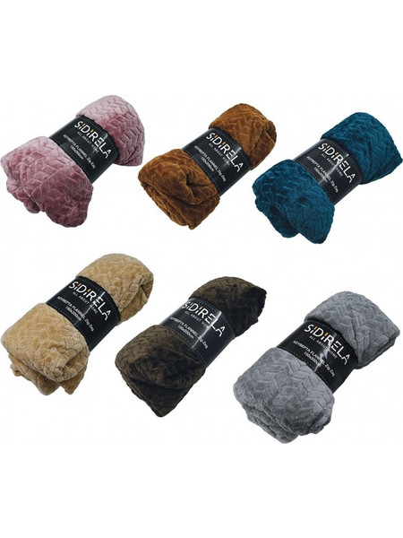 Sidirela ΚΟΥΒΕΡΤΑ FLANNEL Zig Zag 150Xx220cm Ε-4502