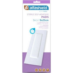 Alfashield Sterile Self Adhesive Pads 9x25cm Αποστειρωμένα Αυτοκόλλητα Επιθέματα 5 Τεμάχια