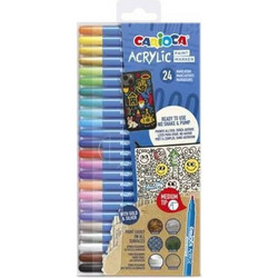 Μαρκαδόροι Ακρυλικοί Paint Marker Medium Tip Carioca 24Τεμ. 45295