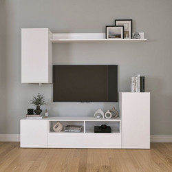 Σύνθεση τηλεόρασης Rodos Megapap χρώμα λευκό 210,2x36x90,4εκ