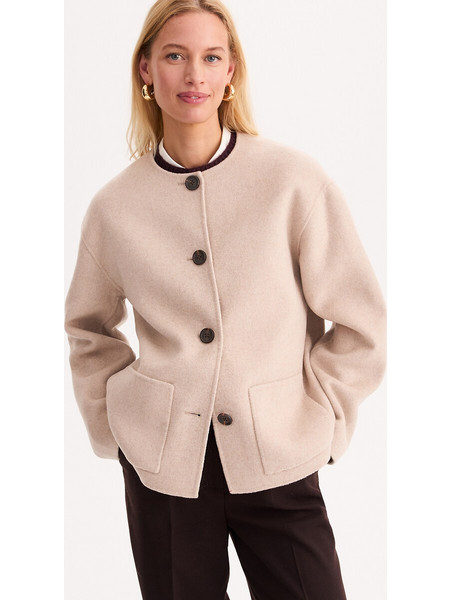 Jacket από μάλλινο ύφασμα σε φαρδιά γραμμή
