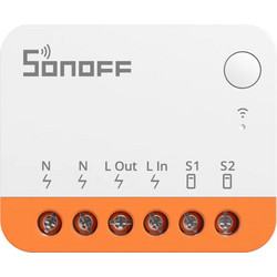 SONOFF smart διακόπτης MINIR4, 2 κανάλια, WiFi, 10A, λευκός
