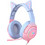 Onikuma K9 Cat Ears Gaming Headset Over Ear Blue Pink