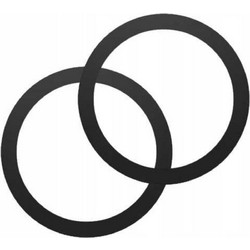 Δακτύλιοι MagSafe Spacecase Magnetic Rings Αυτοκόλλητοι Μαγνητικοί 2 Τεμάχια - Black (5905719140960)