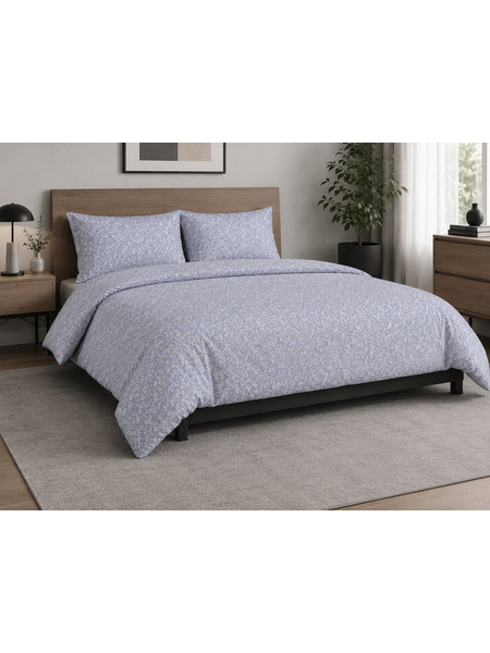 Σετ Παπλωματοθήκη Ημίδιπλη 170x250 Cosmin Lumora Flowers Light Blue