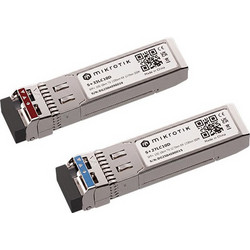 MikroTik S+2733LC10D PAIR OF SFP+ Optical Modules, Single-Mode, 10km, 10G, WDM
