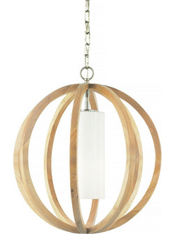 Feiss Allier Κρεμαστό Φωτιστικό Light Wood / Brushed Steel E1-FE-ALLIER-P-S-LW