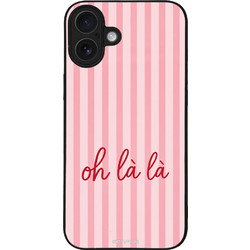 Sonique Stripe Stories Series Θήκη με Σχέδιο «Oh La La - Ροζ» (iPhone 16 Plus)