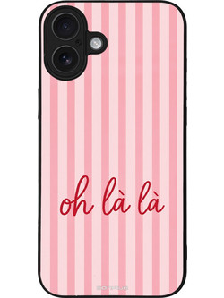 Sonique Stripe Stories Series Θήκη με Σχέδιο «Oh La La - Ροζ» (iPhone 16 Plus)