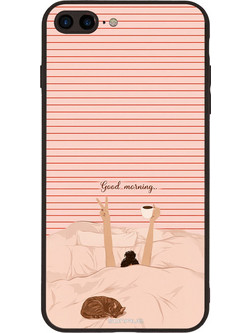 Sonique Stripe Stories Series Θήκη με Σχέδιο «Καλημέρα» (iPhone 8 Plus / 7 Plus)