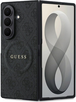 Guess 4G Leather Classic MagSafe Θήκη Samsung Galaxy Z Fold8 Ultra Black (GUHMZFD8P4MSEGCK)
