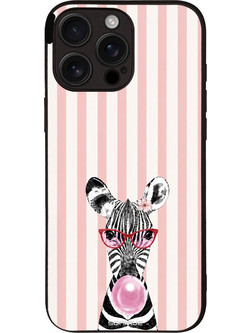 Sonique Stripe Stories Series Θήκη με Σχέδιο «Ζέβρα - Τσιχλόφουσκα» (iPhone 16 Pro Max)