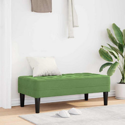 vidaXL παγκάκι με μαξιλάρι 113x57x39 εκ. Βελούδο - ανοιχτό-πράσινο