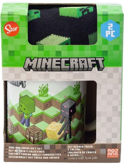 Σετ κεραμική Κούπα 325ml +amp Κάλτσες (size 31-38) Minecraft Set Mug +amp Kids Socks 88144