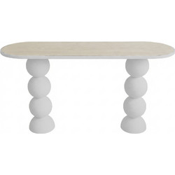 PERLA ΚΟΝΣΟΛΑ OFF WHITE 150x45x76cm