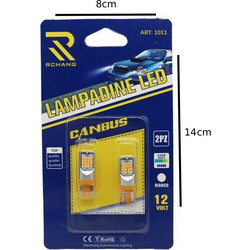 Rchang LED Φώτα αυτοκινήτου Canbus 10-10SMD-3030 T10 Κίτρινο 12V - LED Lamp z696132
