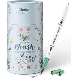 ΜΑΡΚΑΔΟΡΟΙ OHUHU WATERBASED 60TEM BRUSH & FINELINER