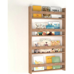 Επιτοίχια βιβλιοθήκη - ραφιέρα Montessori Megapap χρώμα pine oak 74x10x120εκ. κωδ. 0711-0212553