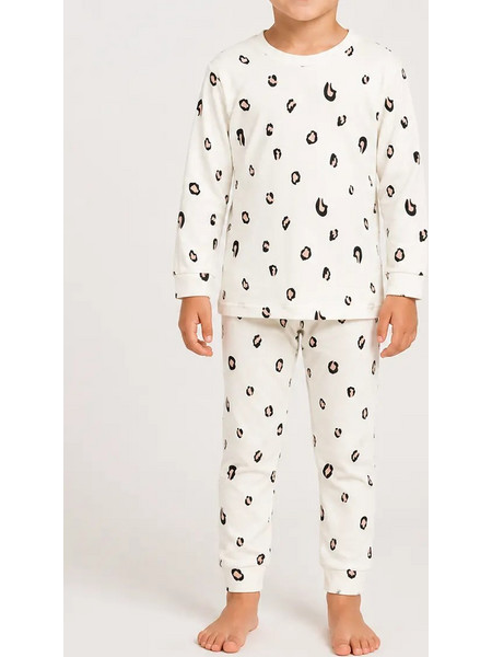 Παιδική Πιτζάμα Animal Print Bebe Εκρού