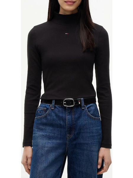 TOMMY JEANS TJW ESSENTIAL MOCK NECK DW0DW19830-BDS Black