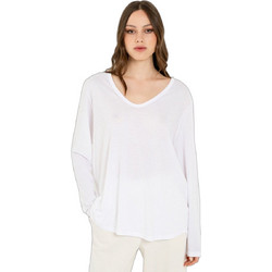 Philosophy Top Organic Jersey Oversized V Neck BL11916 Λευκό