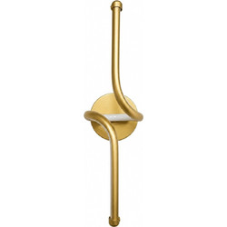 VenCore Aureon Gold 6093-20149 - Μοντέρνο Επιτοίχιο Φωτιστικό Απλίκα LED 12W Χρυσό Αλουμίνιο με Ρυθμιζόμενο CCT Λευκό - Ημέρας - Θερμό - Χειρισμός CCT μέσω Διακόπτη On-Off - Μ40 x Π11 x Υ14cm