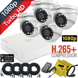 Hikvision DS-7104HQHI-K1 (S) + DS-2CE56D0T-IRMF (C) 4 Cameras
