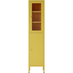 Ντουλάπι μεταλλικό Nextdeco με 2 πόρτες κίτρινο Υ180x35x30εκ