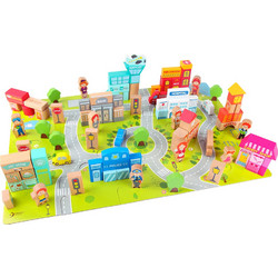 Classic World Σετ Ξύλινα Τουβλάκια Πόλη Classic World (C5005)