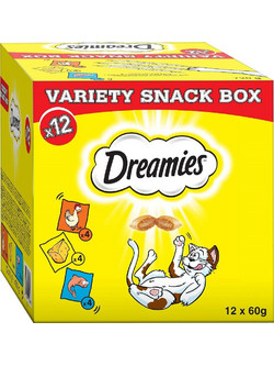 Dreamies Variety Snack Box Cat Treats 12x60gr