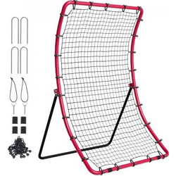 VEVOR Baseball And Softball Rebounder Net, 4 x 5,5 ft PitchBack Baseball Pitching Nest, Pitch Return Trainer Rebound Net with Pitching Target, All Angle Fielding Rebound Net for Grounders Pop Flies
