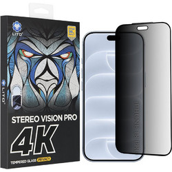 Lito D+ Max 4K Privacy Μεμβράνη Προστασίας για iPhone 18 Pro, Μαύρο