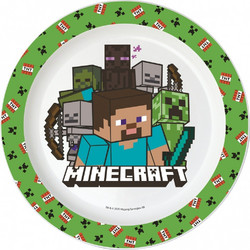 Minecraft Pixelcraft Πλαστικό πιάτο φαγητού για φούρνο μικροκυμάτων